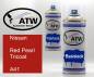 Preview: Nissan, Red Pearl Tricoat, A41: 400ml Sprühdose + 400ml Klarlack - Set, von ATW Autoteile West.